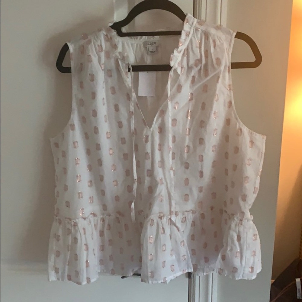 Jcrew factory tank top with metallic details